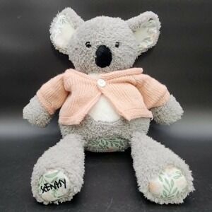 Scentsy Buddy Koala Grey Pink Cardigan Floral Stuffed Animal‎ Plush Toy 12"